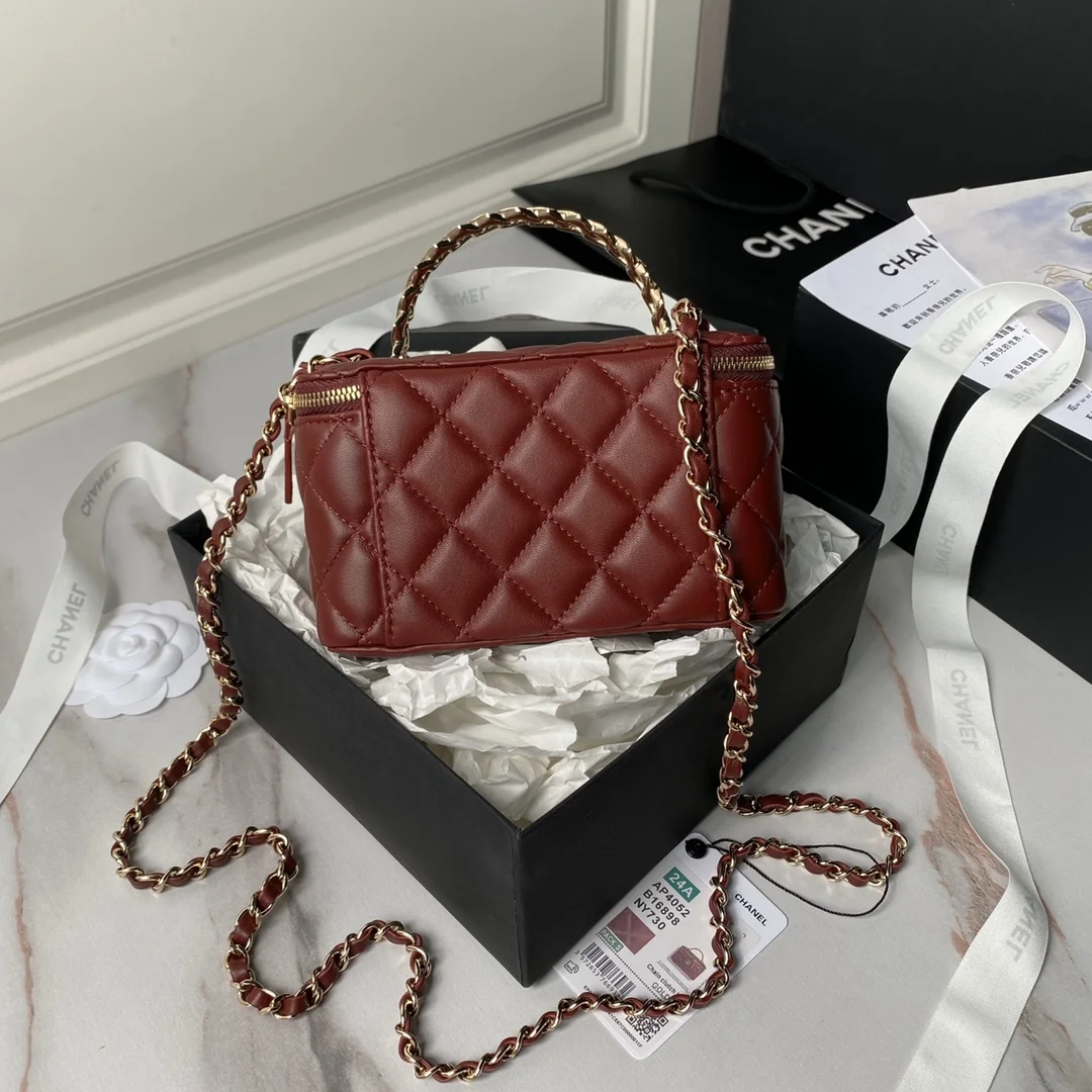 Chanel 22B Small Quilted Top-Handle Flap Bag — Burgundy product view 2