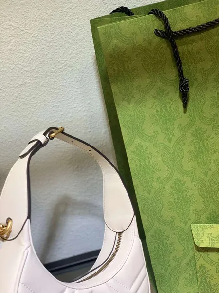 Gucci GG Marmont Half Moon Handbag White 24 cm product view 8