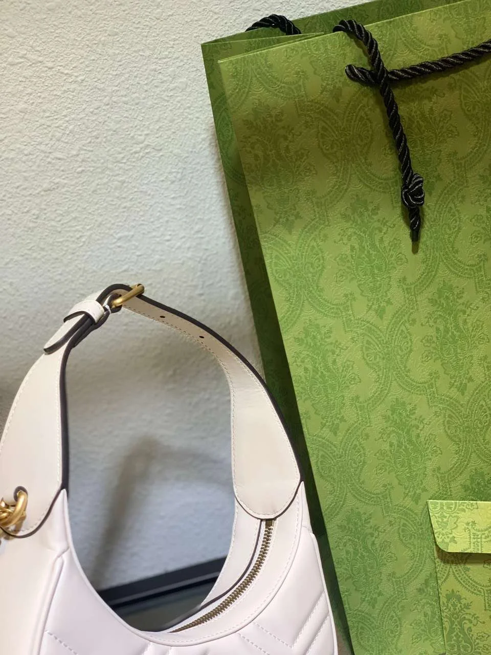 Gucci GG Marmont Half Moon Handbag White 24 cm product view 8