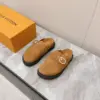Louis Vuitton Women Brown Suede Mules product view 1