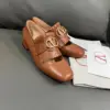 Valentino Women Brown Leather Loafers product view 3