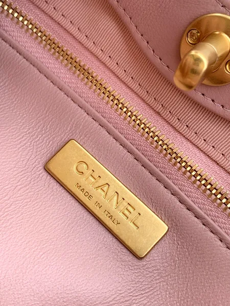 Chanel Calfskin Suede Quilted Mini 31 Shopping Bag — Light Pink product view 6