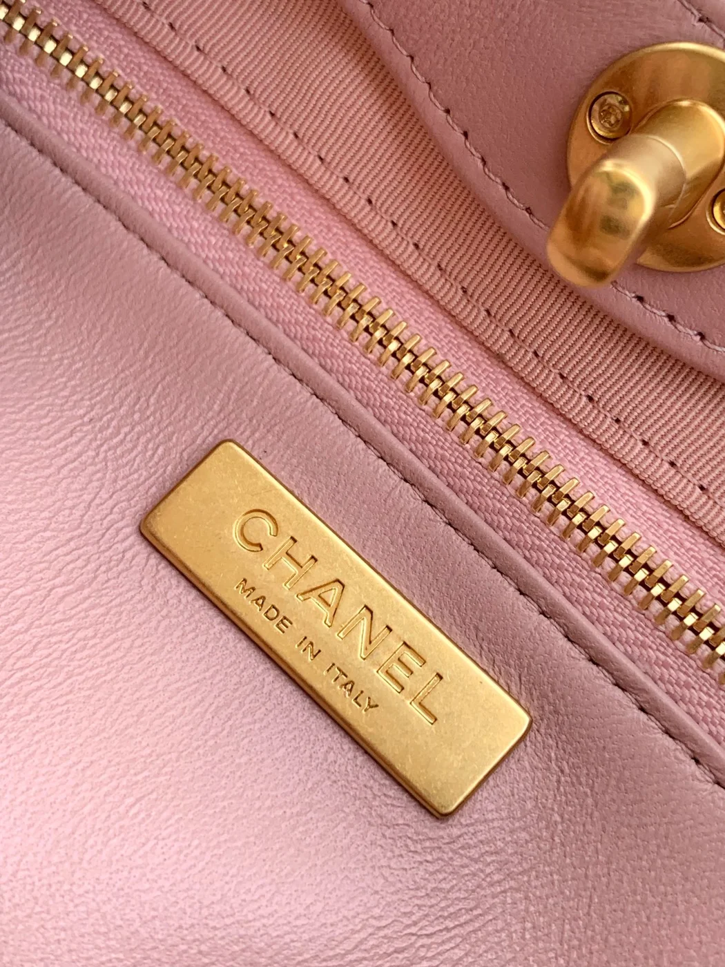 Chanel Calfskin Suede Quilted Mini 31 Shopping Bag — Light Pink product view 6