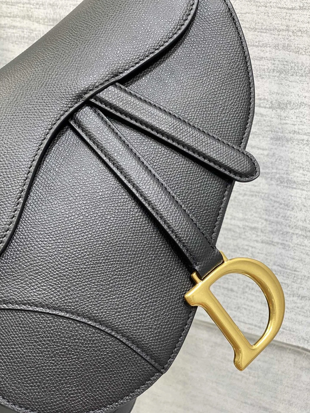 Dior Saddle Bag in Black Gold Hardware product view 2