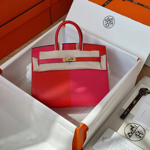 Hermès Birkin 25 Pink/Red Epson Leather Gold Hardware Bag product photo