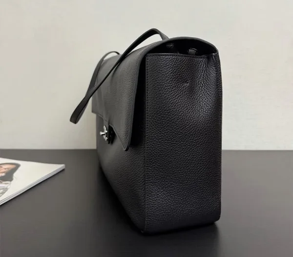 Chanel Maxi Flap 38 Black Silver Hardware Bag product view 10