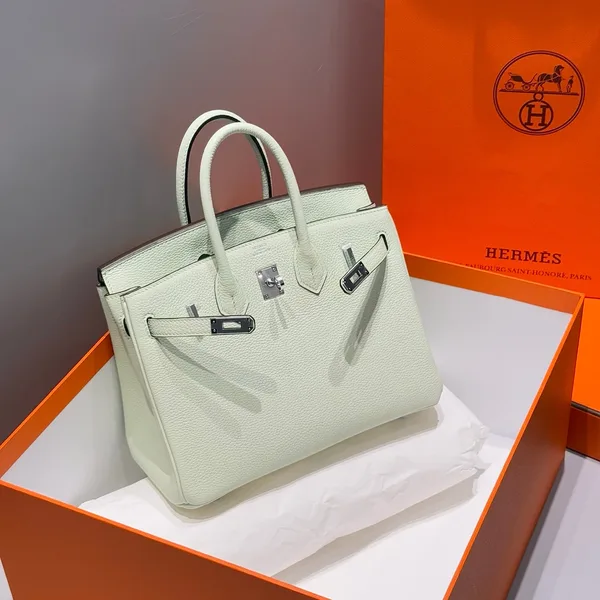 Hermès Birkin 25 In Light Mint Green Silver Hardware Bag product view 2