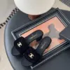 Chanel Women Black Quilted Velvet Slides product view 2