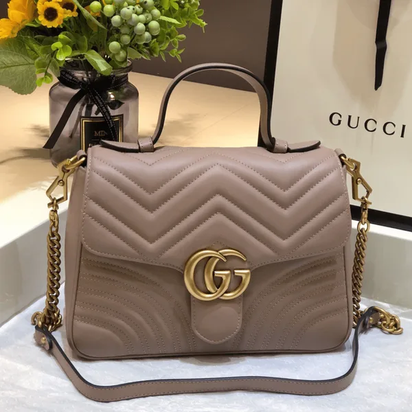 Gucci Marmont Top Handle Women’s Handbag with Gold Buckle 27 cm product photo