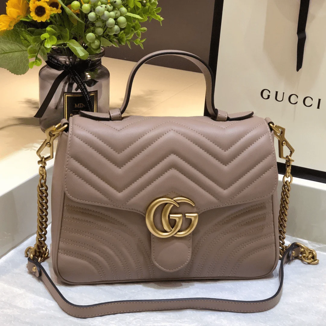 Gucci Marmont Top Handle Women’s Handbag with Gold Buckle 27 cm product view 1