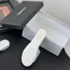 Chanel Women Quilted-Fabric Slides — Pale Blue and White product view 4