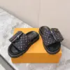 Louis Vuitton Women Black Fabric Adjustable Pocket Mules product view 6