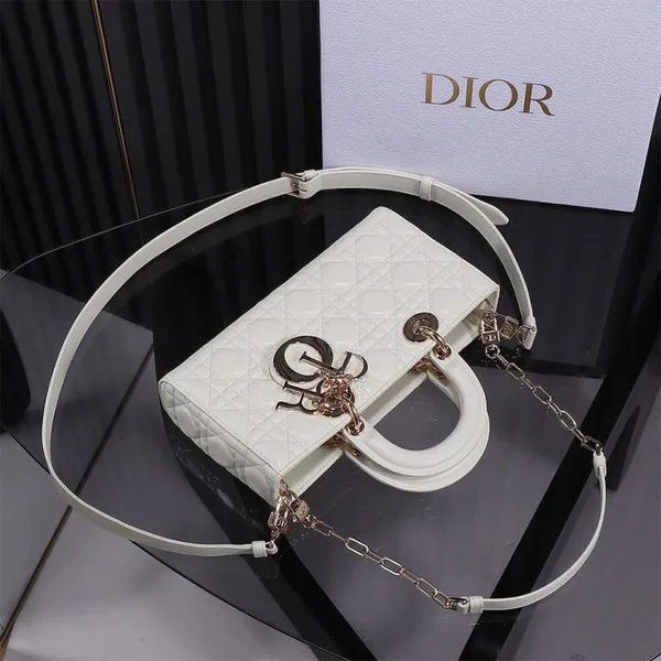 Dior Medium White Lady D-Joy Bag product view 5