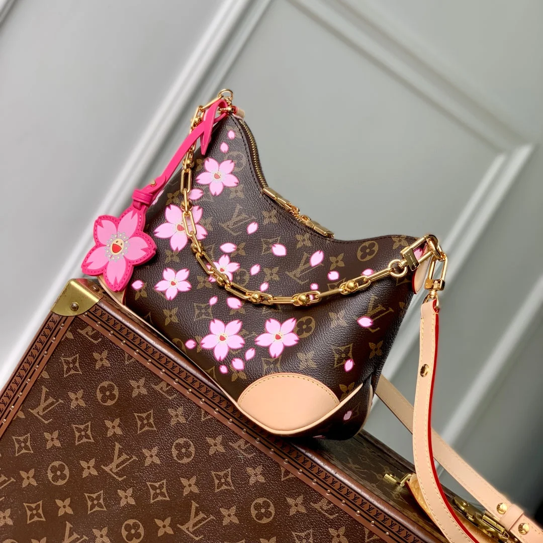 Louis Vuitton Boulogne Cherry Blossom 29 In Sakura Brown Monogram Coated Canvas Bag product view 1