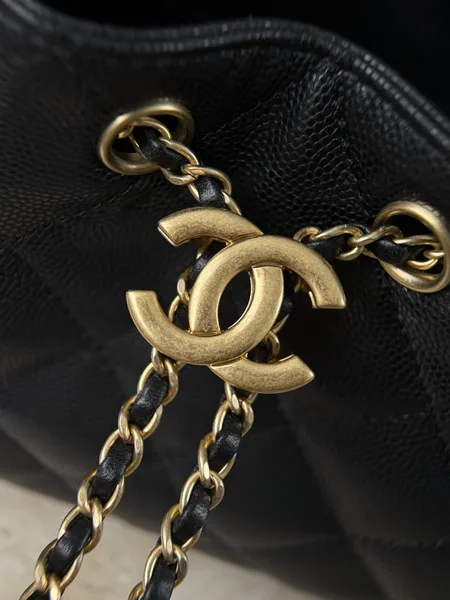 Chanel 25 Mini Black Gold hardware Bag product view 7
