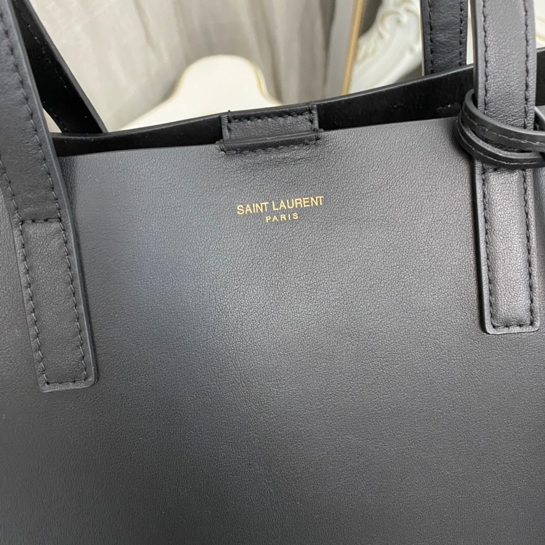 Saint Laurent East West grained leather tote product view 3