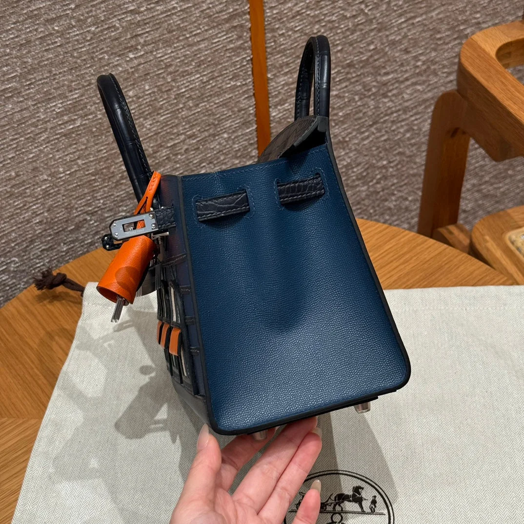 Hermès Birkin Faubourg Touch 20 In Navy Blue With Silver Hardware Bag product view 4