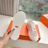 Hermès Women Pink Canvas And White Leather Sneakers product view 2
