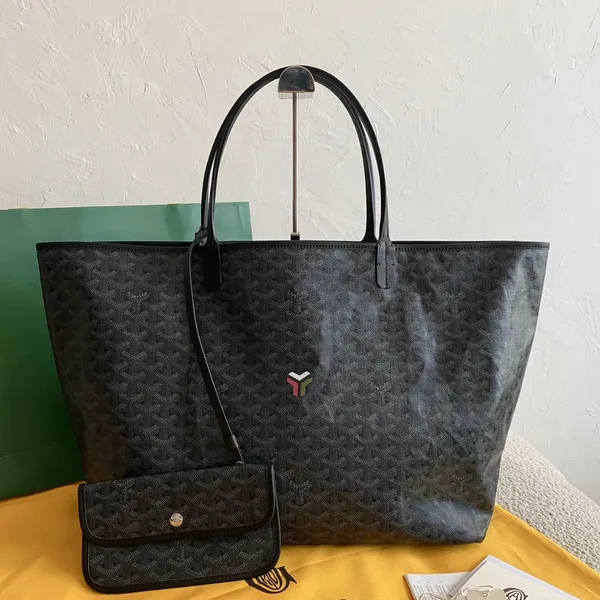 Goyard Black Goyardine Saint Louis PM Leather Bag product photo