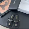 Chanel Women Black Chain-Detail Sandals — Heeled Style product view 1
