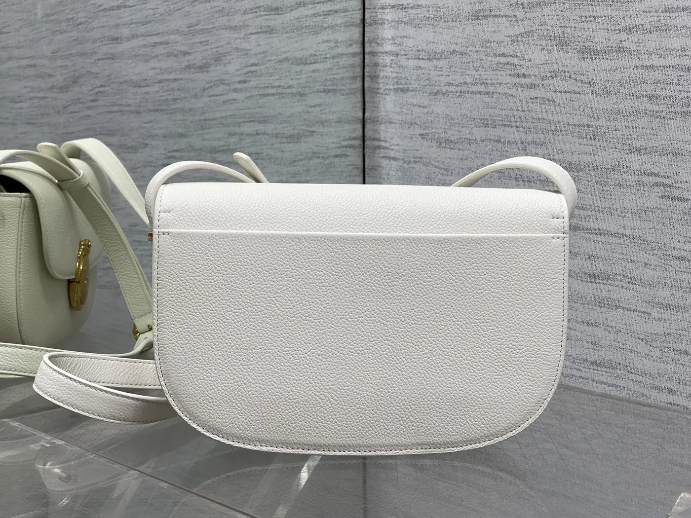 Dior Small Dior Médaillon Flap Bag in White product view 3
