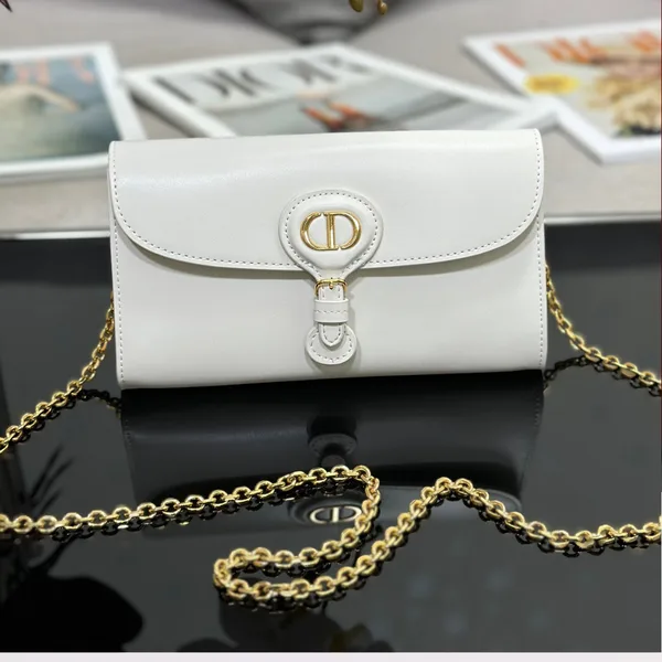 Dior Bobby Women’s Crossbody Bag White Smooth Leather 21.5x12x4cm product photo