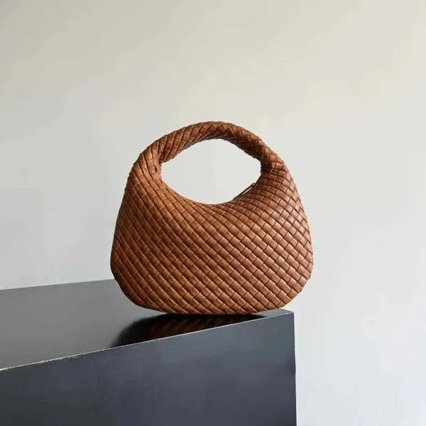 Bottega Veneta Brown Small Intrecciato Leather Veneta Shoulder Bag product photo