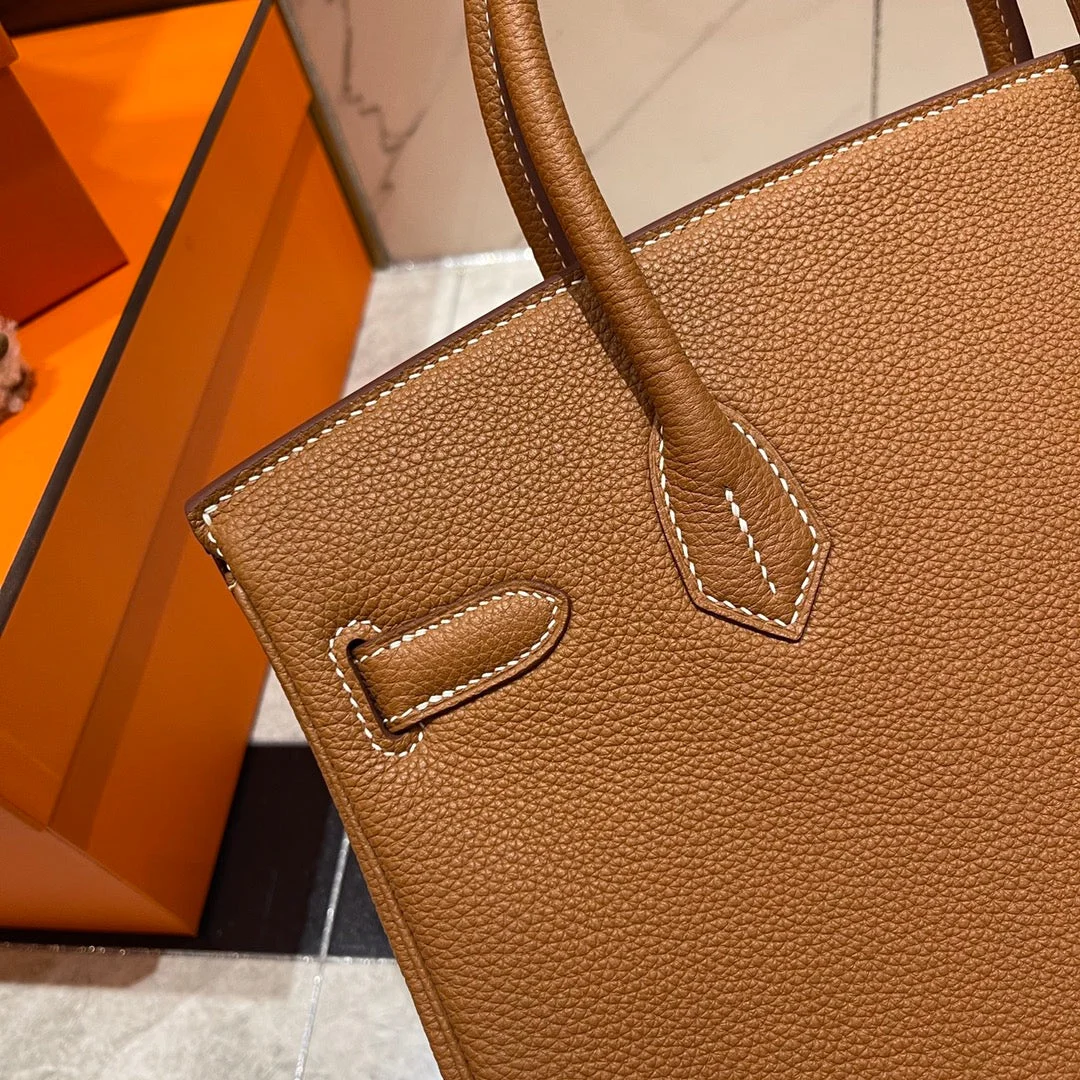 Hermès Birkin 30 cm Gold Togo Leather Gold Hardware Bag product view 6