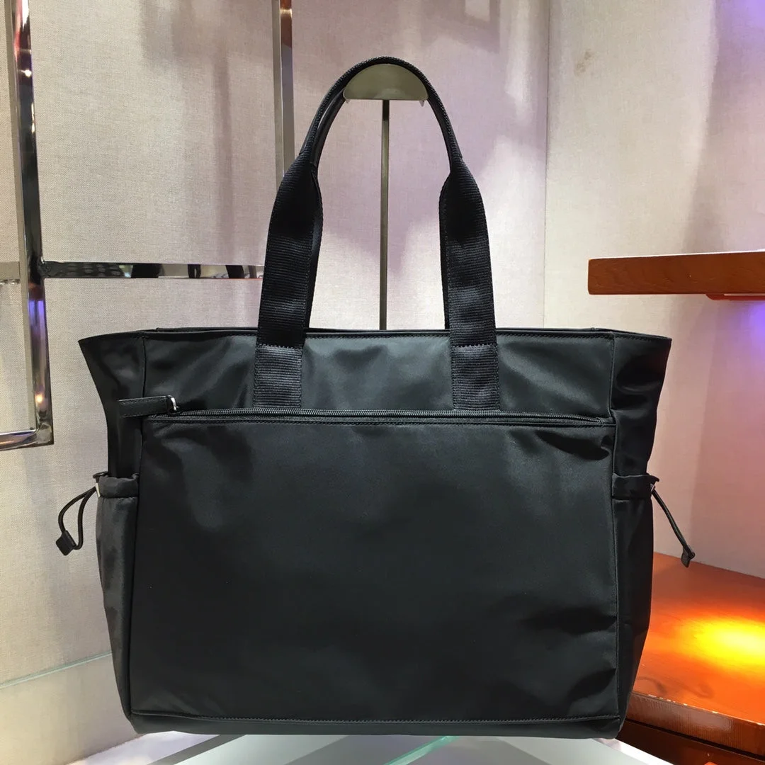 Prada Shopping Bag 40 In Black Nylon Fabric product view 3