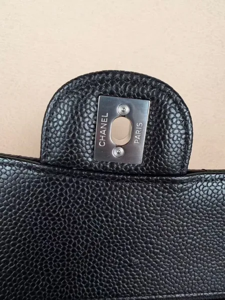 Chanel Classic Flap Medium 25 Black Silver Hardware Bag product view 3