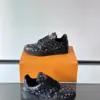 Louis Vuitton Men Black Multicolor Leather Sneakers product view 3