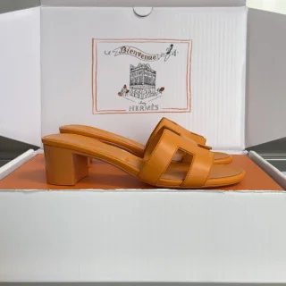 Hermès Oran Heeled Sandals Orange product view 2