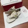 Valentino Women White Leather Studded Sandals product view 4