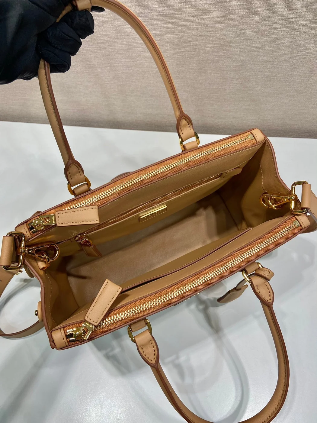 Prada Galleria Top Handle Bag 32 In Off White Saffiano Leather product view 3