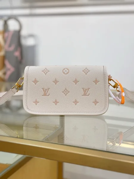Louis Vuitton Nano Diane bag in cream Monogram Empreinte product view 3