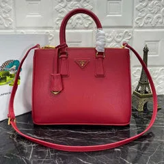 Prada Pra Galleria 32 Bag In Cherry Red Saffiano Leather product photo