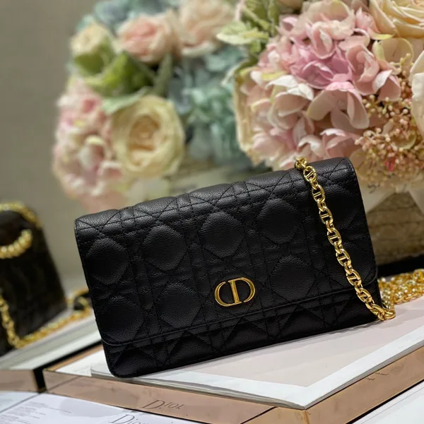 Dior Woc Women’s Black Handbag with Gold Lock 20× .5×3.5 cm product photo