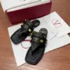 Valentino Women Black Studded Slingback Flats with Square Toe product view 5