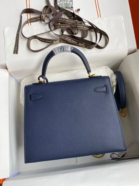 Hermès 25 Sellier Navy Epsom Bag product view 5