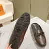 Louis Vuitton Women Brown Leather Loafers product view 2