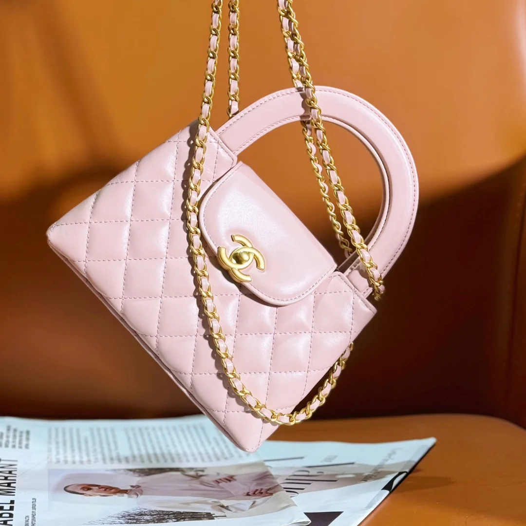 Chanel Lambskin Mini Kelly Chain Bag Light Pink product view 1