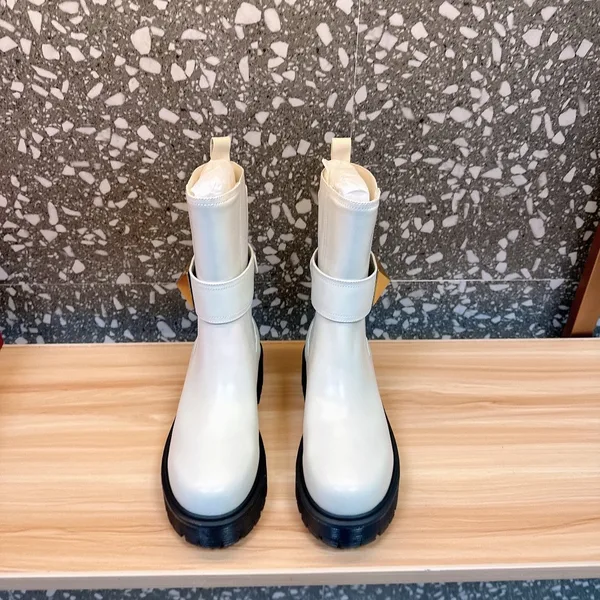 Valentino Women White Leather Strap Boots product photo