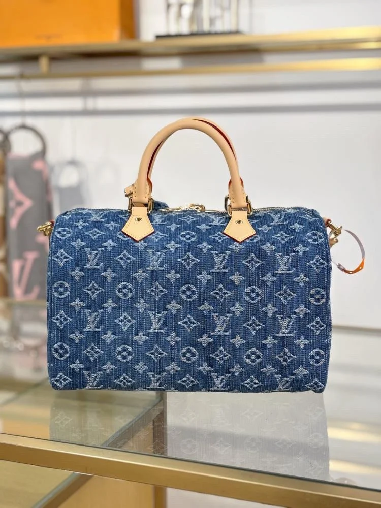 Louis Vuitton Monogram Denim Speedy Soft 30 bag product view 7