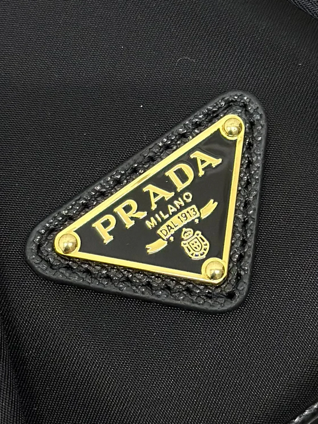 Prada Bucket Bag 19 In Black Re-Nylon And Calfskin Handle product view 5