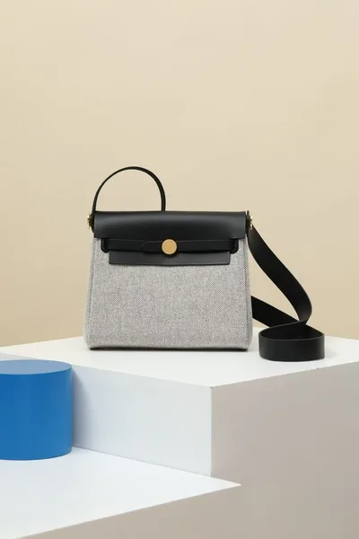 Hermès Herbag Mini in Ecru/Black gold hardware Bag product photo