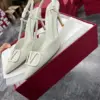 Valentino Women White Slingback Leather Pumps product view 5