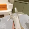 Louis Vuitton Women White Leather Pointed Slingback Heels product view 2