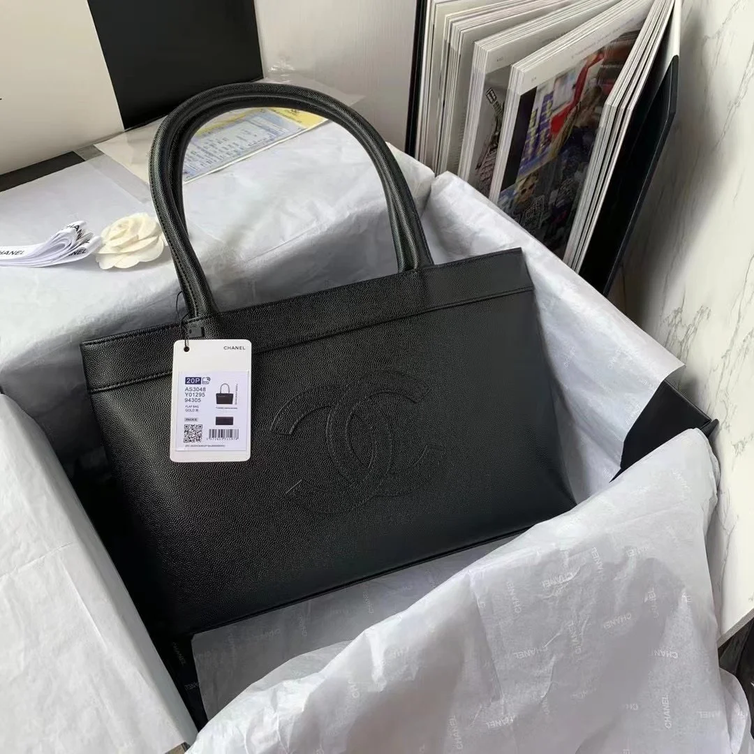 Chanel Vintage Classic Handbags Black Woman’s 30x21x8cm product view 1