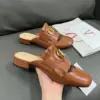 Valentino Women Brown Leather Fringe Mules product view 6