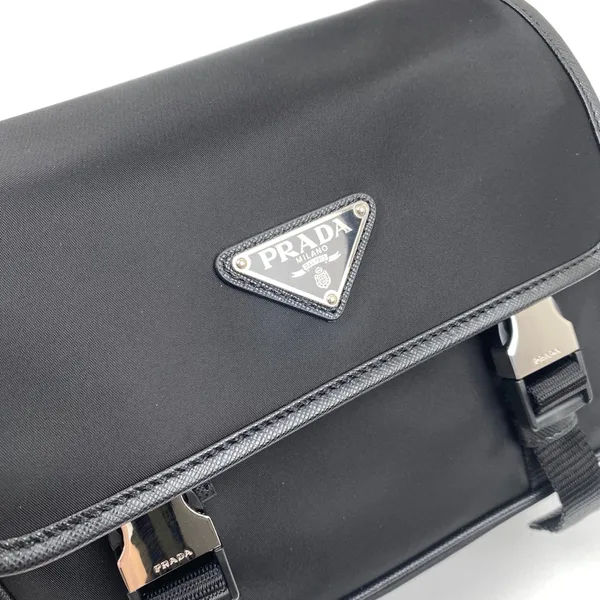 Prada Messenger Bag 22 In Black Re-Nylon product view 7